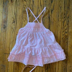 Sandy liang Imamu gingham apron top size xs-s